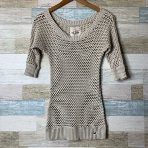 Hollister Knitted See through Top Size ML